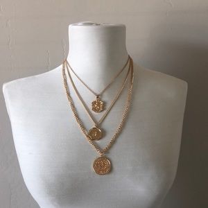 Gold coin necklace